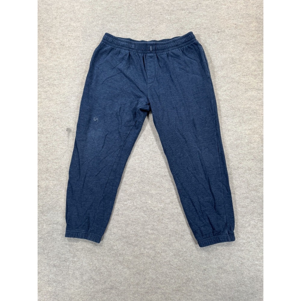 Athletic Works Boys Fleece Jogger Pants Blue Size L 10-12 Husky Tapered Leg